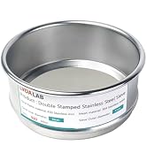 LVDALAB 304 Stainless Steel Mesh Lab Sieve, 300 Mesh (0.05mm) Aperture Test Sieve, 4inch(10cm) Di...