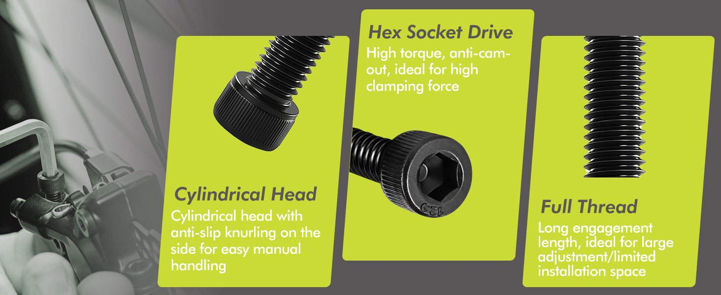 Cylindrical Head/Hex Socket Drive/Full Thread