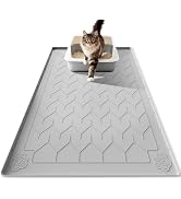 Motsamla Cat Litter Mat, Extra Large 40"x28" Silicone Mat for Litter Box, Waterproof & Non-Slip R...