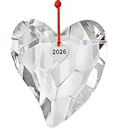 H&D HYALINE & DORA Crystal Heart Prism Hanging Ornament 2026 Clear Glass Heart Ornaments Glass Pr...