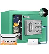 Voncabay Money Safe Box for Home with Sensor Light and Mute Function & Fireproof Security Safe Bo...
