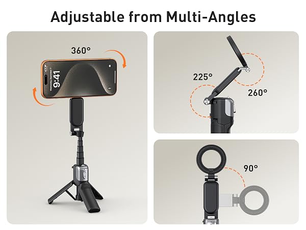 phone camera grip handle smartphone mobile selfie stick tripod for iphone 16 17 pro max
