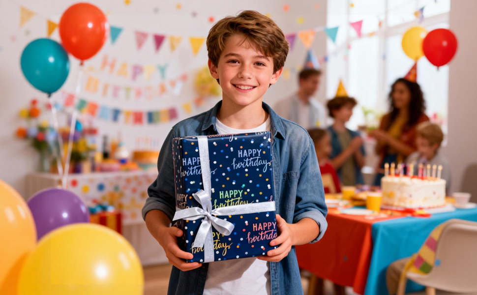 birthday gift wrapping paper