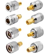 Anina 8 Pack SMA to N-Type Adapter Kit SMA Male/Female RF Coaxial Connectors for Ham Radio/5G/ Wi...