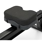 Memory Foam Rowing Machine Seat Cushion - Anti-Slip with Straps - Tailbone Pain Relief Pad Compat...