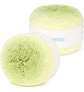 Katech 2 Gradient Yarn for Crocheting Knitting- Gradient Yarn Cake -2 x 230g/8.11oz 45% Cotton 55...