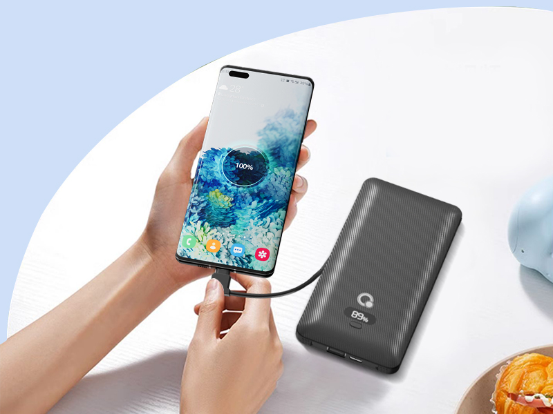 powe bank with cable
