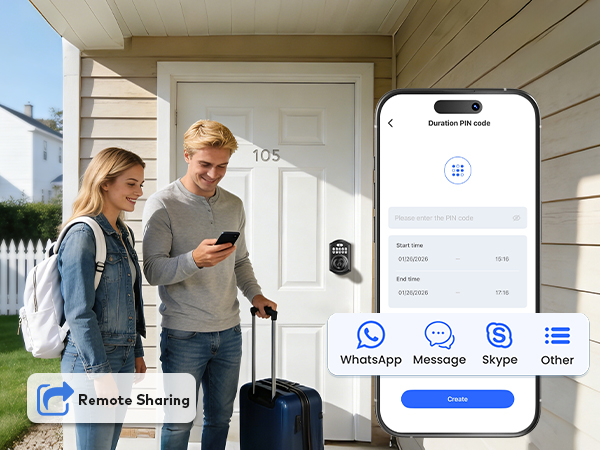 Set codes for specific dates or times, perfect for tenants or temporary access