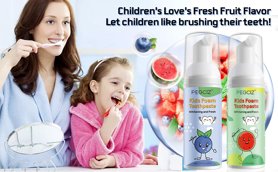 foam toothpaste kids