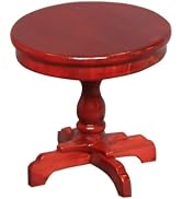 1:12 Scale Dollhouse Round Table Miniature Wooden Furniture Round Side Tea Coffe Table Model Livi...