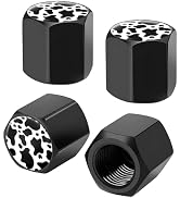 NYTKL 4 PCS Tire Valve Stem Caps, Cute Cow Print Airtight Dust Proof Tire Valve Covers, Corrosion...