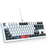 Owpkeenthy 75 Percent Gaming Keyboard Gasket Mounted,87 Key TKL Mechanical Keyboard Hot Swappable...