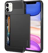 Vofolen Case for iPhone 11 Case Wallet Credit Card Holder ID Slot Sliding Door Hidden Pocket Anti...
