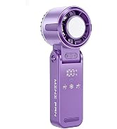 Handheld Portable Fan, Ice Cooling Design, 5 Speed (1-100) Powerful Turbo Fan, 15 Hrs Cooling wit...