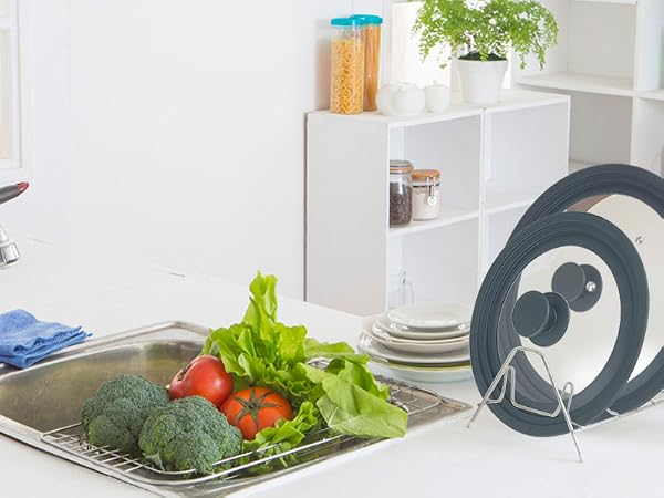 Universal Lid, Tempered Pan Lid with Heat Resistant Silicone Rim
