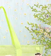 Tagitary Beach Toys Mesh Beach Bag with Zipper, Green Large Beach Tote Waterproof Sandproof with ...