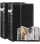 PUTNATRUE CD DVD Storage Binder 2 Pack, Holds 112 Discs and 56 Booklets with Tag Slots, Media Org...