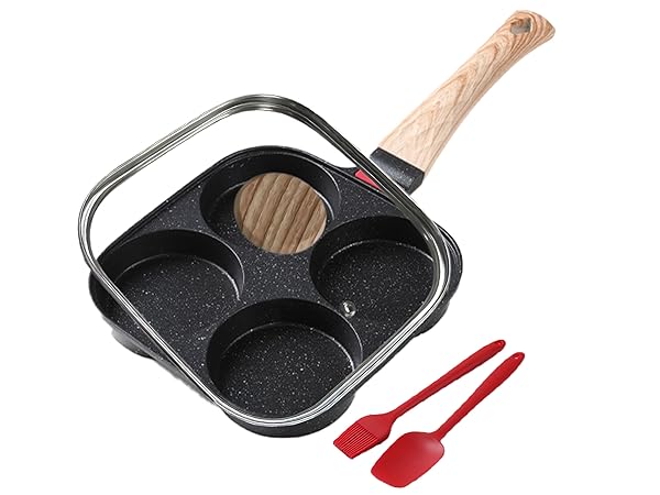 pan for pancakes nonstick pancake pan multiple cups with lid 4 cup egg frying pan with lid 4 cup
