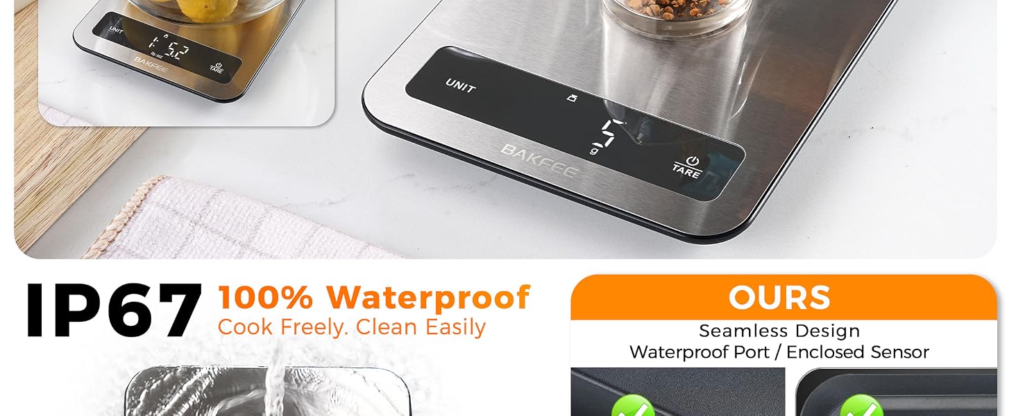 BakFee waterproof scale