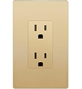 LIDER Matte Finish Decorator Receptacle with Interchangeable Face Cover, Child Safe Tamper-Resist...