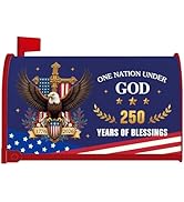 Inisajace 250 Anniversary USA Mailbox Covers Magnetic, America 250th Post Letter Box Cover Wraps ...