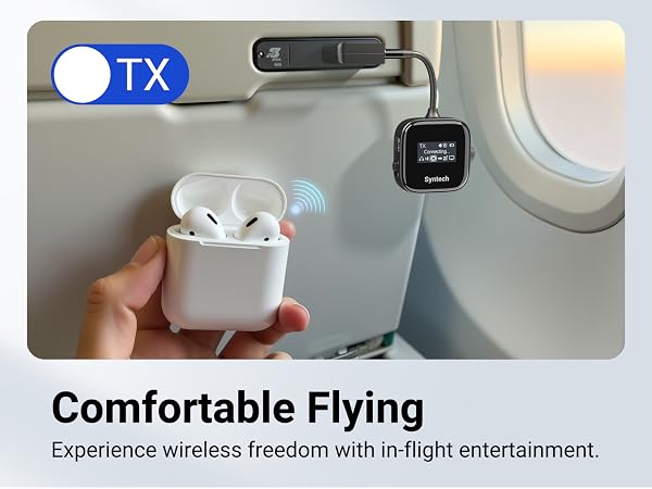 bluetooth adapter for tv airplane flight