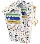 Gemfit Slim Small Card Wallet for Women – Cute Card Holder Wallets with Keychain Credit RFID Bloc...