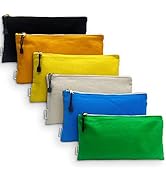 Canvas Tool Bag Zipper Pouch - 6 Pack Heavy Duty Tools Utility Pouches, Multipurpose Storage Orga...