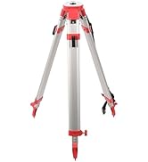 MUTOOP Heavy-Duty Aluminum Surveyor/Transit Tripod with 5/8”x11 Quick Clamp - Universal Leveling ...