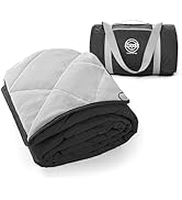 STOVER Large Waterproof Outdoor Stadium Blanket- Extra Thick Soft Fleece Camping Blanket for Trav...