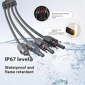 The connector is waterproof and dust-proof with the waterproof ring in the male connector