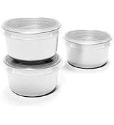 U Konserve Stainless Steel Set of Three Round Food/Condiment/Snack Mini Countainers with Silicone...