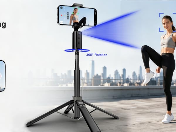 auto face tracking tripod 360 rotation with stand