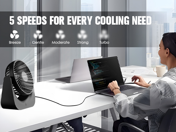 TRILINK USB Desk Fan