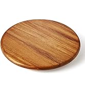 ORIDOM Acacia Bamboo Lazy Susan Wood Turntable Tray Cabinet Organizer, 12