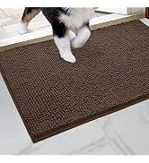 HOMEIDEAS Doormat Indoor Entrance, 32"x20", Highly Absorbent Chenille Muddy Dog Washable Mat, Non...