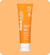 Thinkdaily Tinted Sunscreen for Face, SPF 30, 24.25% Zinc Oxide, 2 Oz, Safe, Natural, Water Resis...