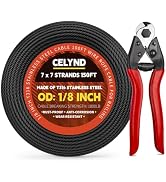 Black Stainless Steel Cable Wire - 100FT 1/8
