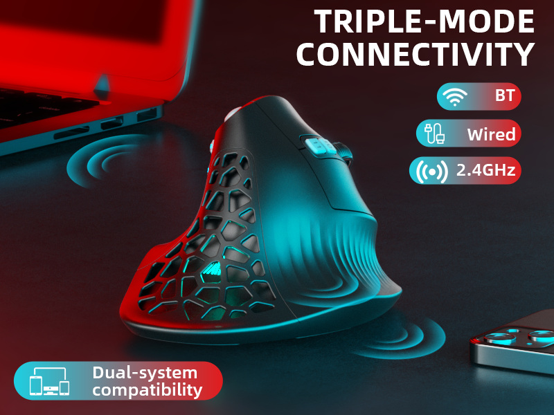 gaming mouse, wireless gaming mouse, bluetooth mouse, tri mode mouse, multi device mouse