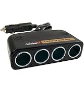 Wagan 4-Way 12V Automotive Socket Splitter and Extender, Cigarette Power Splitter