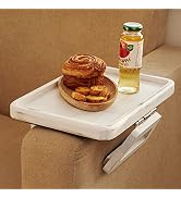 Tinamo Acacia Wood Sofa Armrest Tray -Sofa Arm Tray Table Clip - Couch Arm Table for Wide Couches...