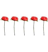 ydzqdxzz 5-Pack Collapsible Rose Magic Tricks - Instant Flower Appearance Illusion for Close-Up M...