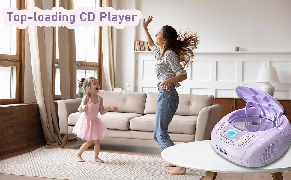 toploading cd player purple