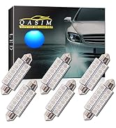 Qasim 578 212-2 Led Bulb 44mm Blue Festoon Bulb 10-SMD 5050 LED Interior Map Dome Lights 211-2 57...