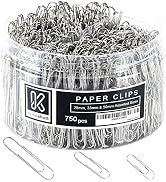 Kempshott Paper Clips Assorted Sizes Small, Medium and Large Paper Clips for Paperwork Ideal for ...
