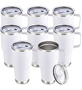 Cool Yoleb 30 oz Tumbler with Handle and Lid, Stainless Steel Tumblers Bulk Double Wall Vacuum In...