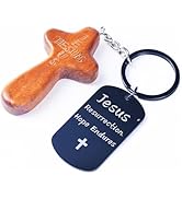 Jesus Cross Christian Keychain with Bible Verse, Suitable as a Gift for Men, Husband, Son, Father...