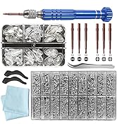 PTSLKHN Eyeglass Repair Kit with Screws, Nose Pads and Eyeglass Screwdriver - 18 Types of Screws ...