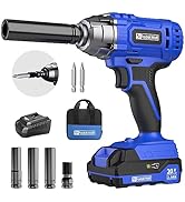 FADAKWALT Cordless Impact Wrench 1/2 Inch, 20V Impact Gun with Battery and Charger High Torque 20...
