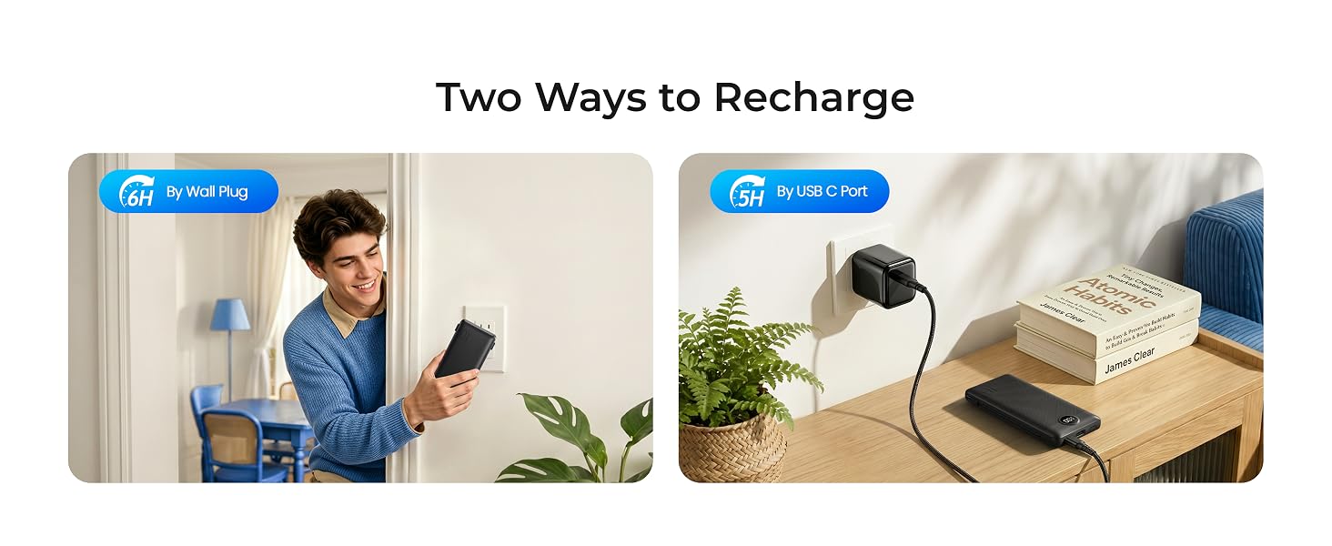 portable charger with built in cable